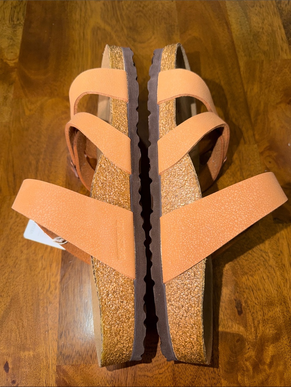 Birkenstock Women's Triple-Strap Vegan Sandals in Peach USA 10/10.5 - Picture 7 of 10